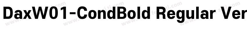 DaxW01-CondBold Regular Version 75字体转换